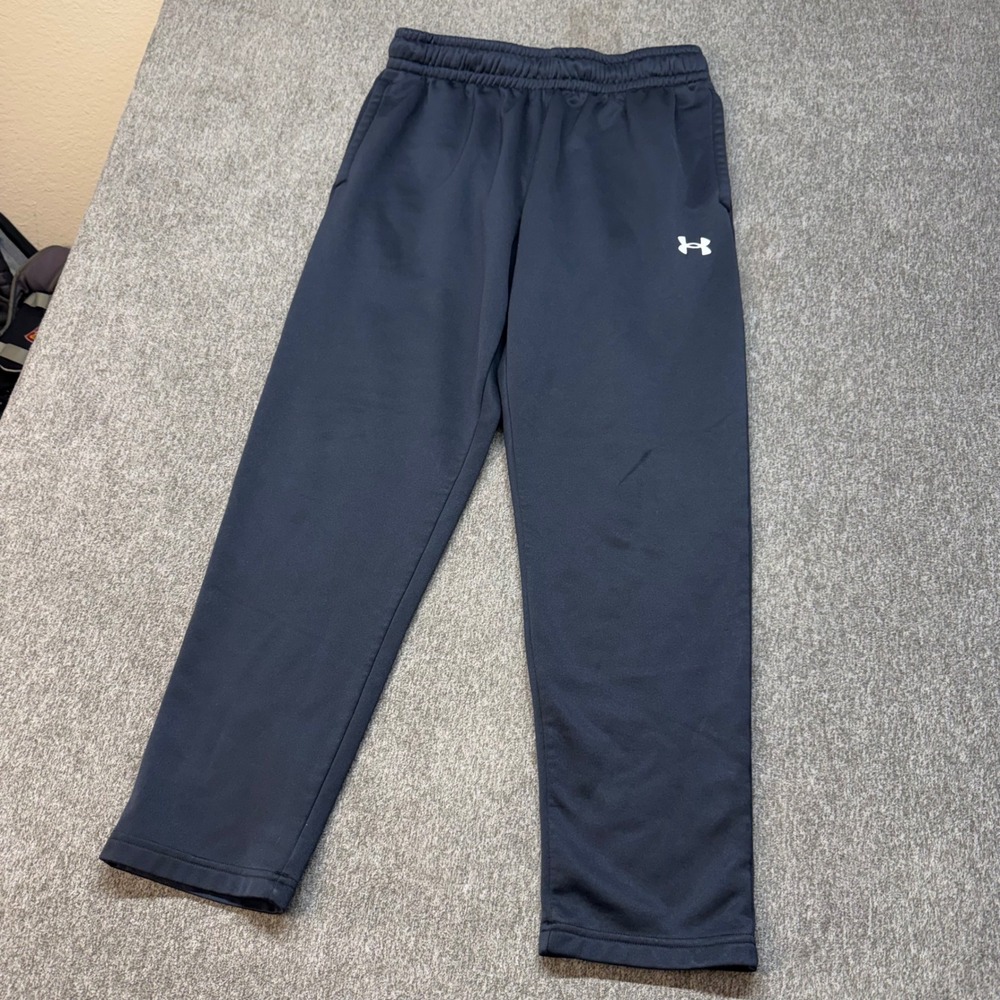 Under Armour Mens Loose Fit Fleece Sweatpants Navy Blue Joggers Large 1322